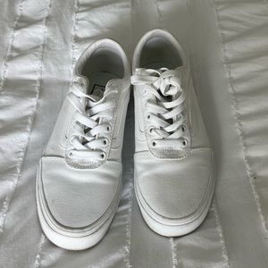 White canvas VANS